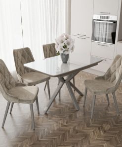 Стол Ронда РАЗДВИЖНОЙ с центральной раскладкой механизм раздвижения "Бабочка"